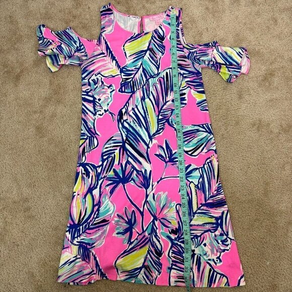 Lilly Pulitzer Cabana Crazed Floral Somerset Cold Shoulder Mini Dress Size XS - Picture 11 of 11